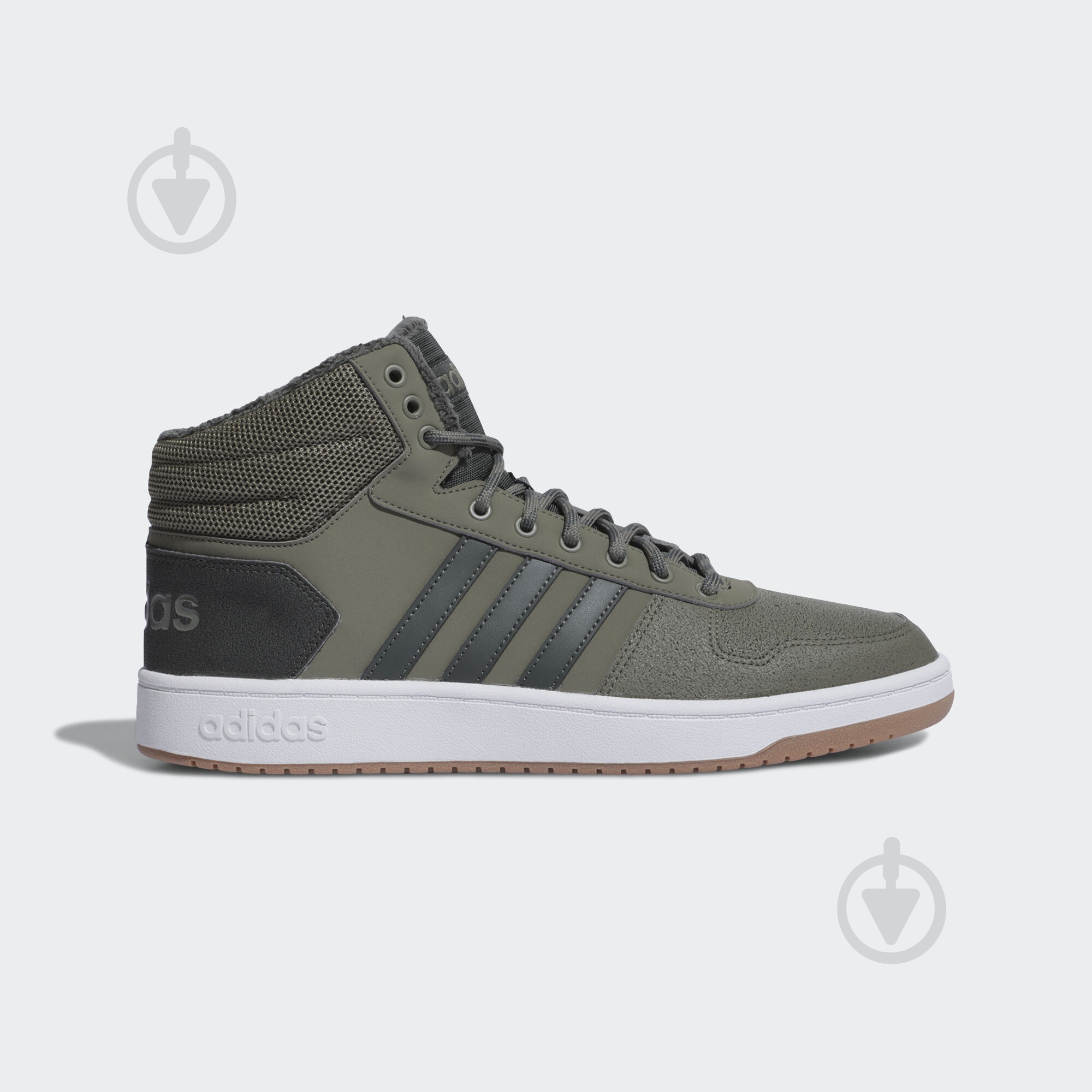 Кеды Adidas HOOPS 2.0 MID EE7370 р.44 2/3 хаки - фото 1
