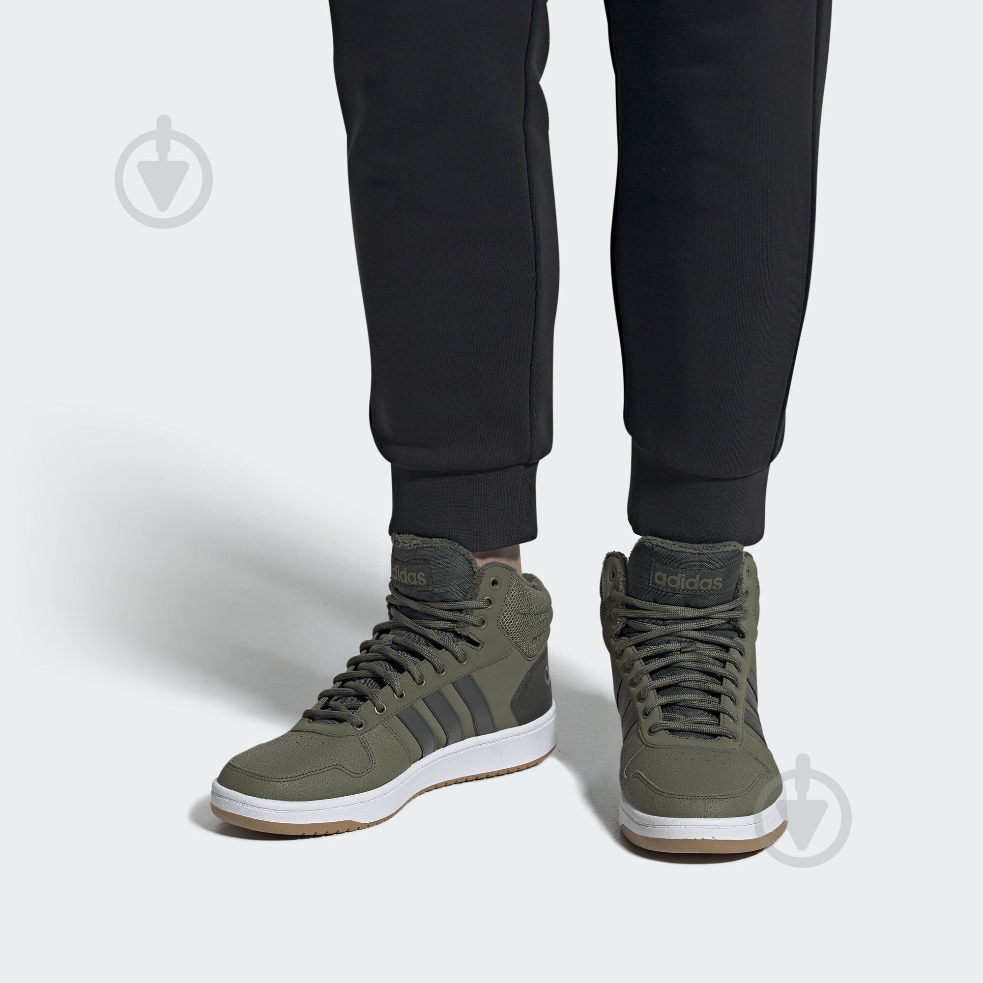 Кеды Adidas HOOPS 2.0 MID EE7370 р.44 2/3 хаки - фото 9