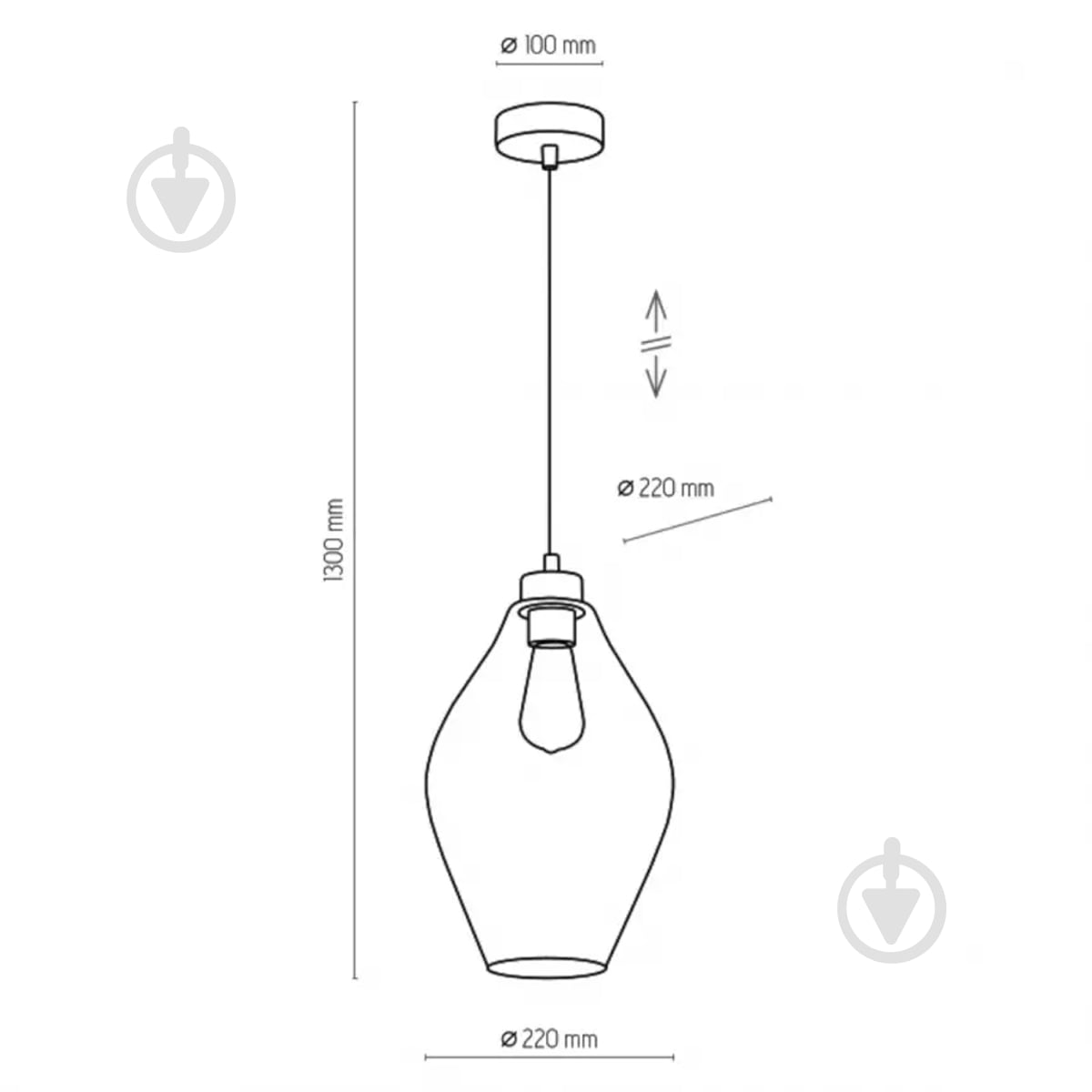 Подвес TK Lighting TULON 4192 1x15 Вт /E27 графит с черным - фото 3