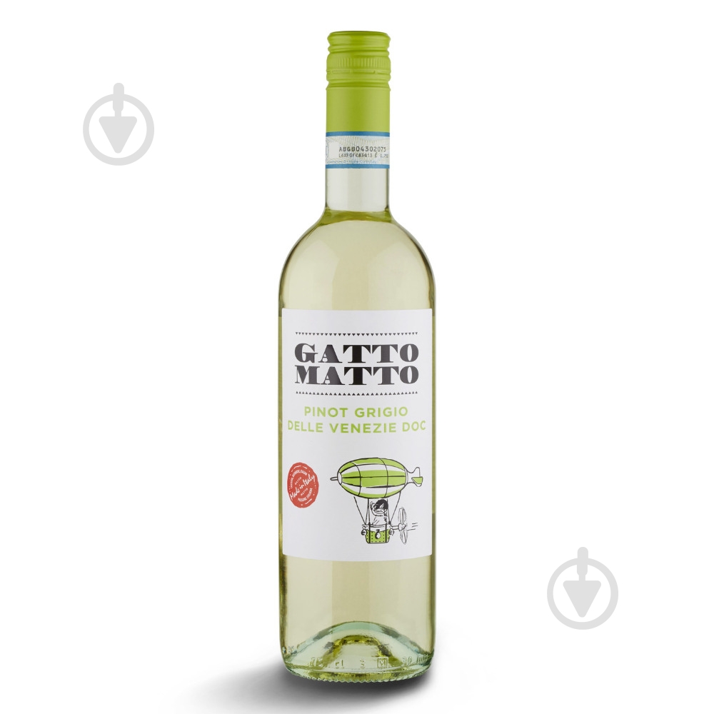 Вино Gatto Matto Pinot Grigio delle Venezie, белое сухое 0,75 л - фото 1