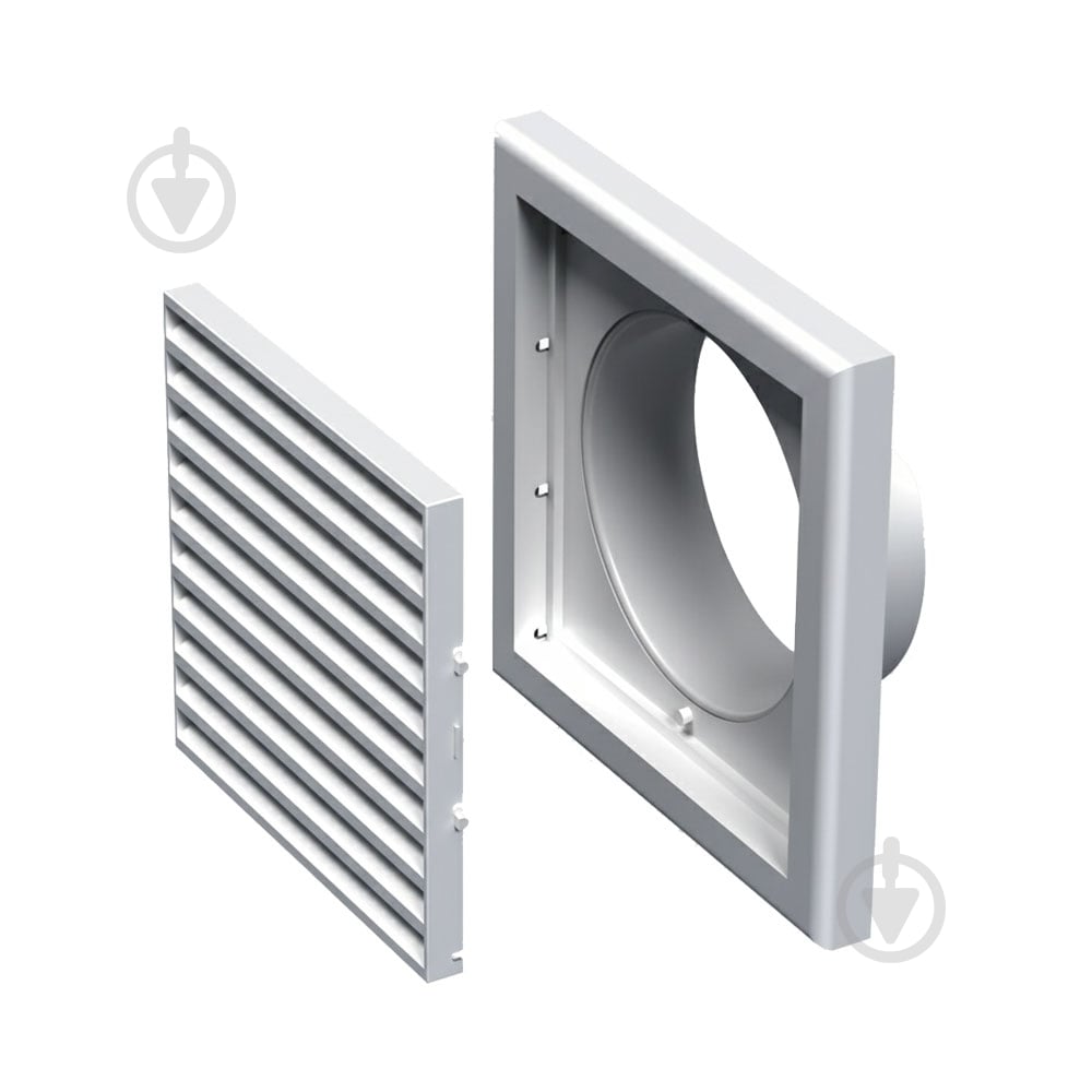 Решітка Вентс МВ 100В пластик білий - фото 1