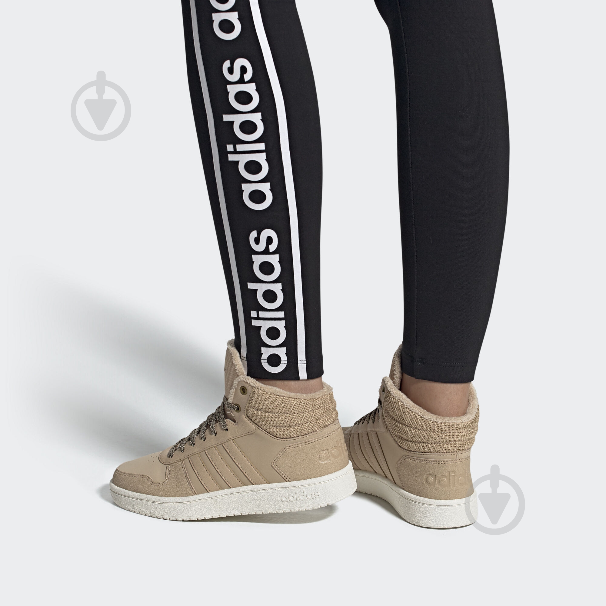 Ботинки Adidas HOOPS 2.0 MID EE7876 р.38 2/3 бежевый - фото 9