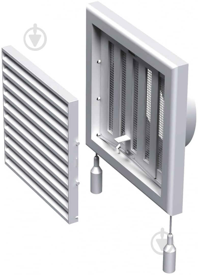 Решітка Вентс МВ 100ВР пластик білий - фото 1