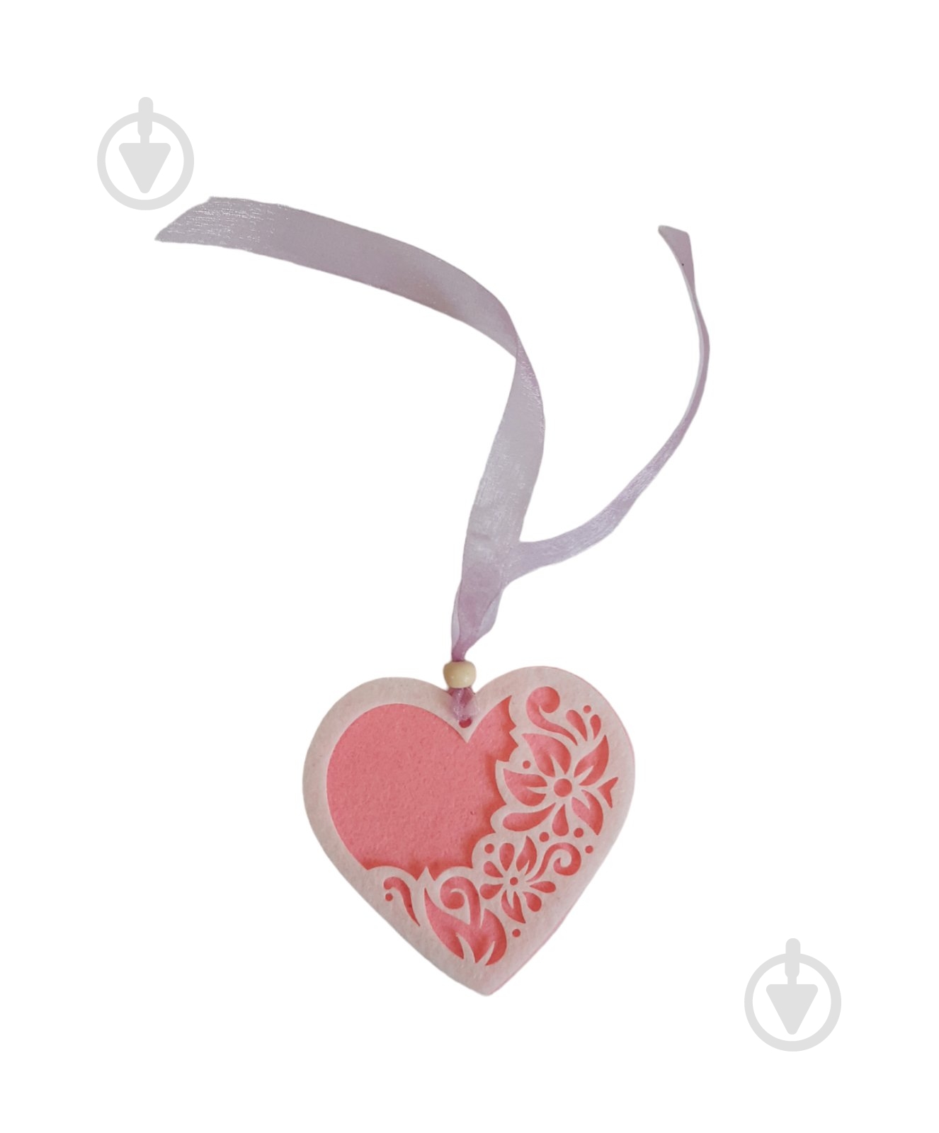 Декоративна підвіска АпліКраплі Серце валентинка рожева СВ-02 - фото 1 Декоративна підвіска АпліКраплі Серце валентинка рожева СВ-02 - фото 1
