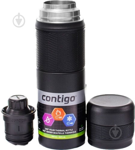 Термос Contigo Thermal Bottle 740 мл black 2095794 (6800300) - фото 9