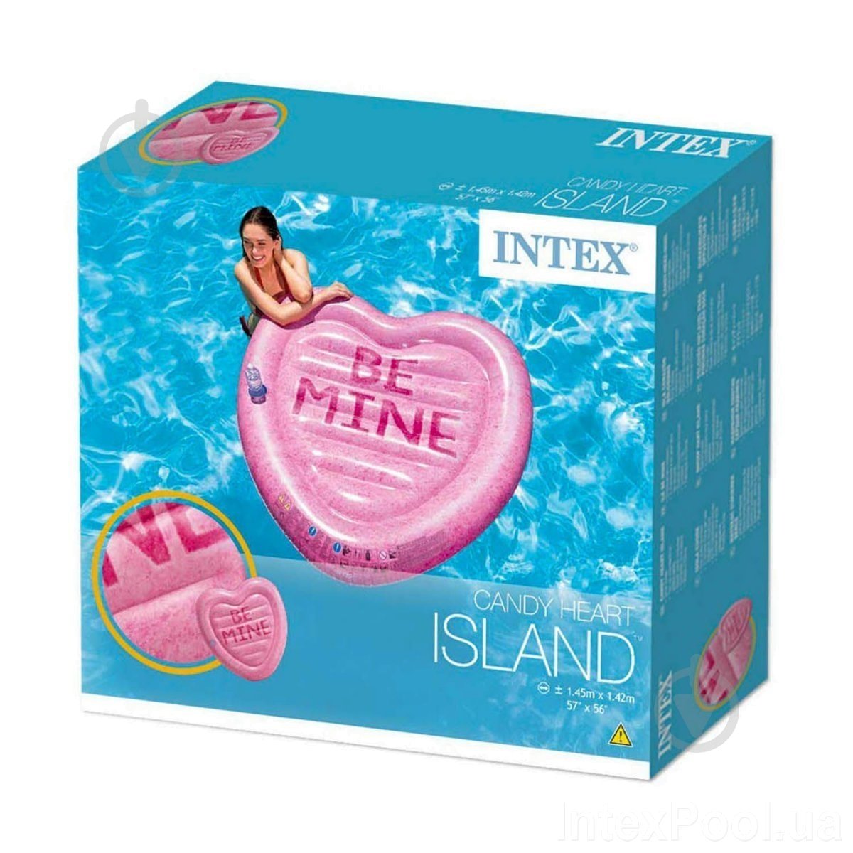 Плот надувной Intex Карамельное сердце - фото 2 Плот надувной Intex Карамельное сердце - фото 2