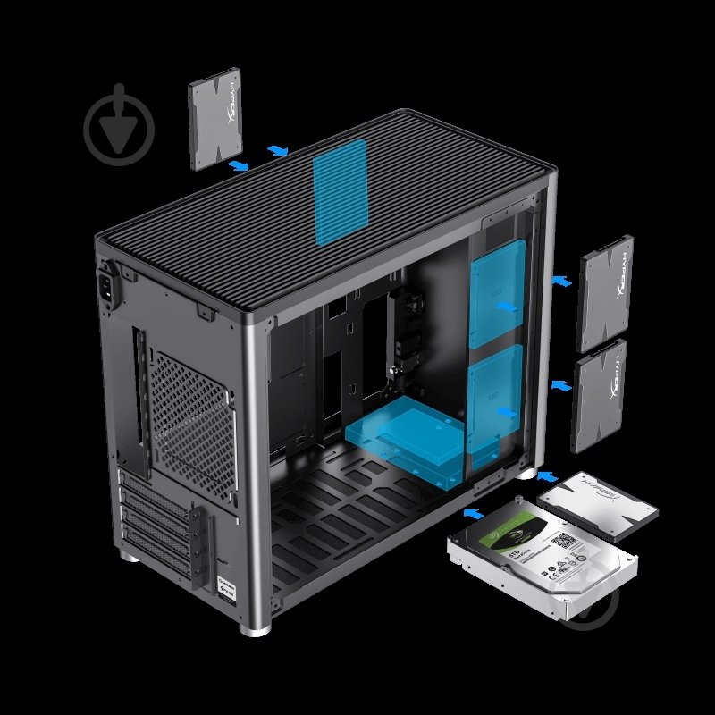 Корпус GameMax ini Tower Spark Grey - фото 5