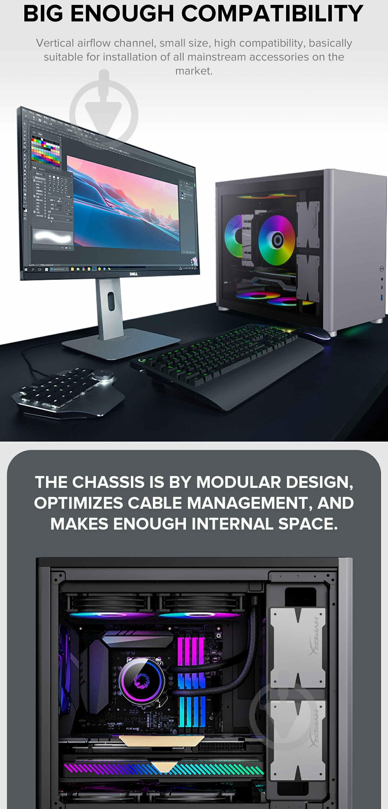 Корпус GameMax ini Tower Spark Grey - фото 22