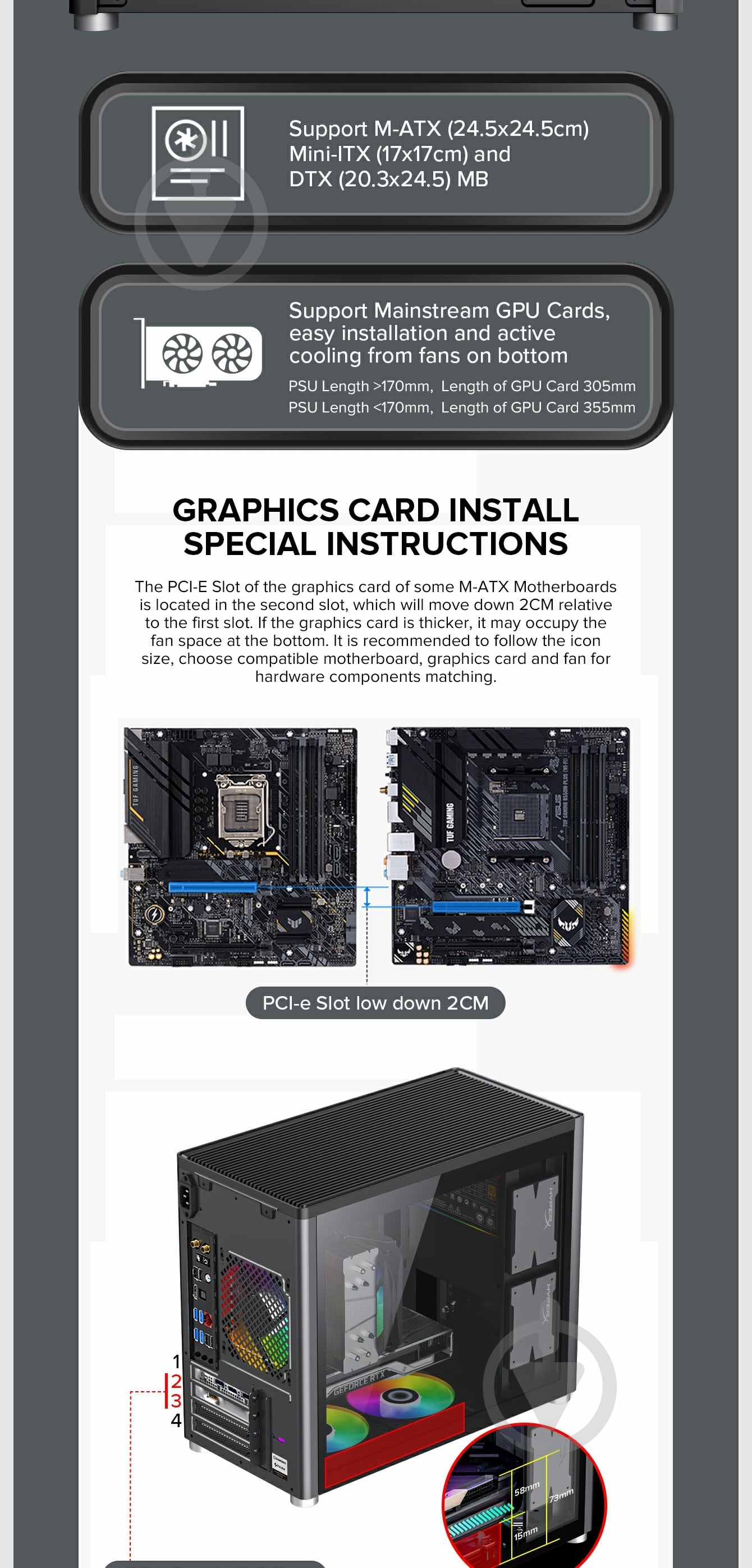 Корпус GameMax ini Tower Spark Grey - фото 20