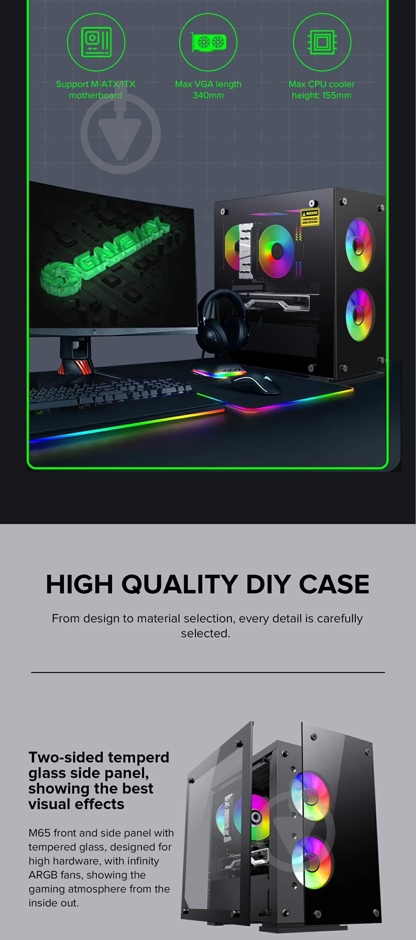 Корпус GameMax ini Tower M65 - фото 35
