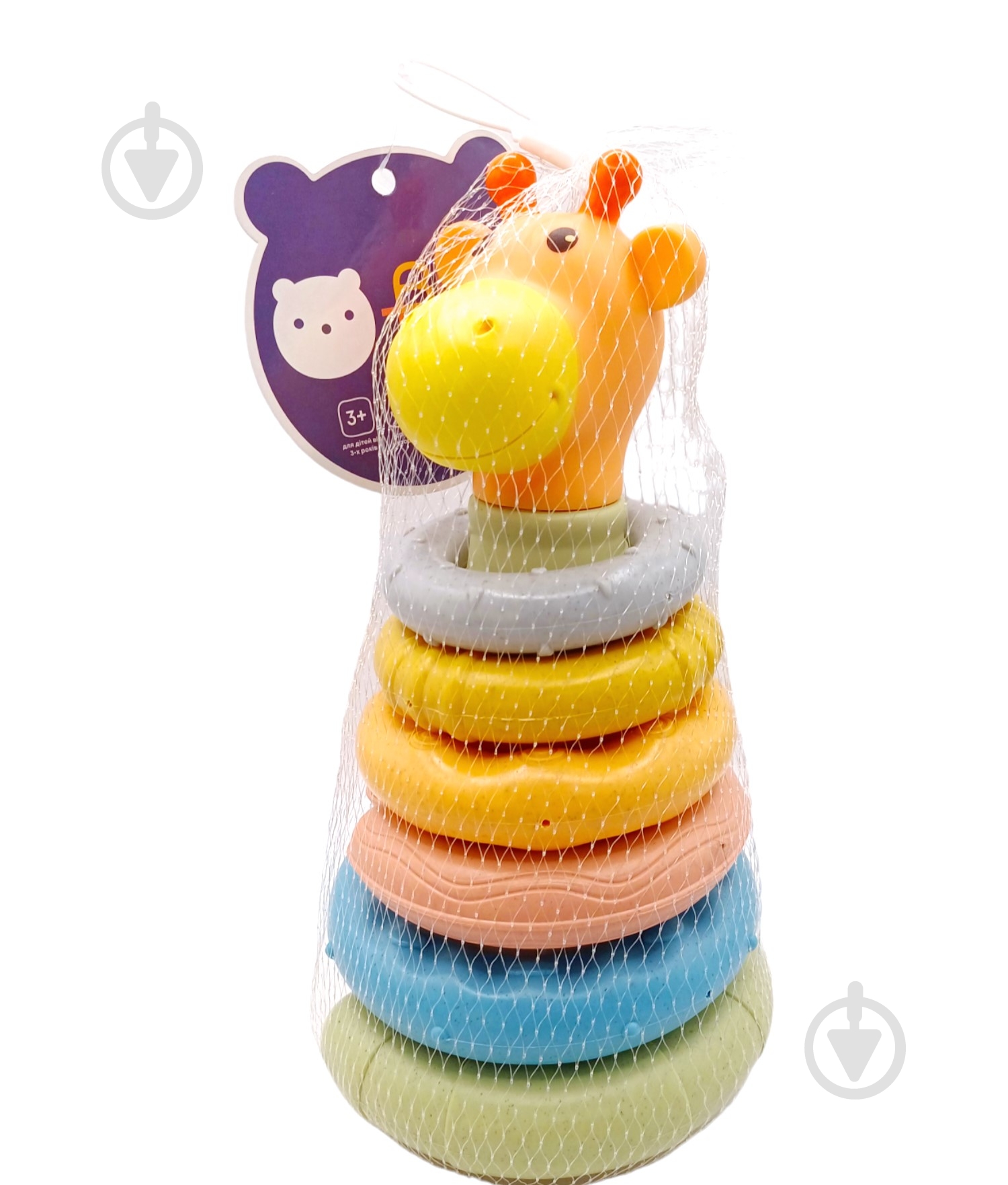 Ігровий набір для купання Bibi Toys Пірамідка тактильна Жираф 10 елементів 760837BT - фото 2 Ігровий набір для купання Bibi Toys Пірамідка тактильна Жираф 10 елементів 760837BT - фото 2