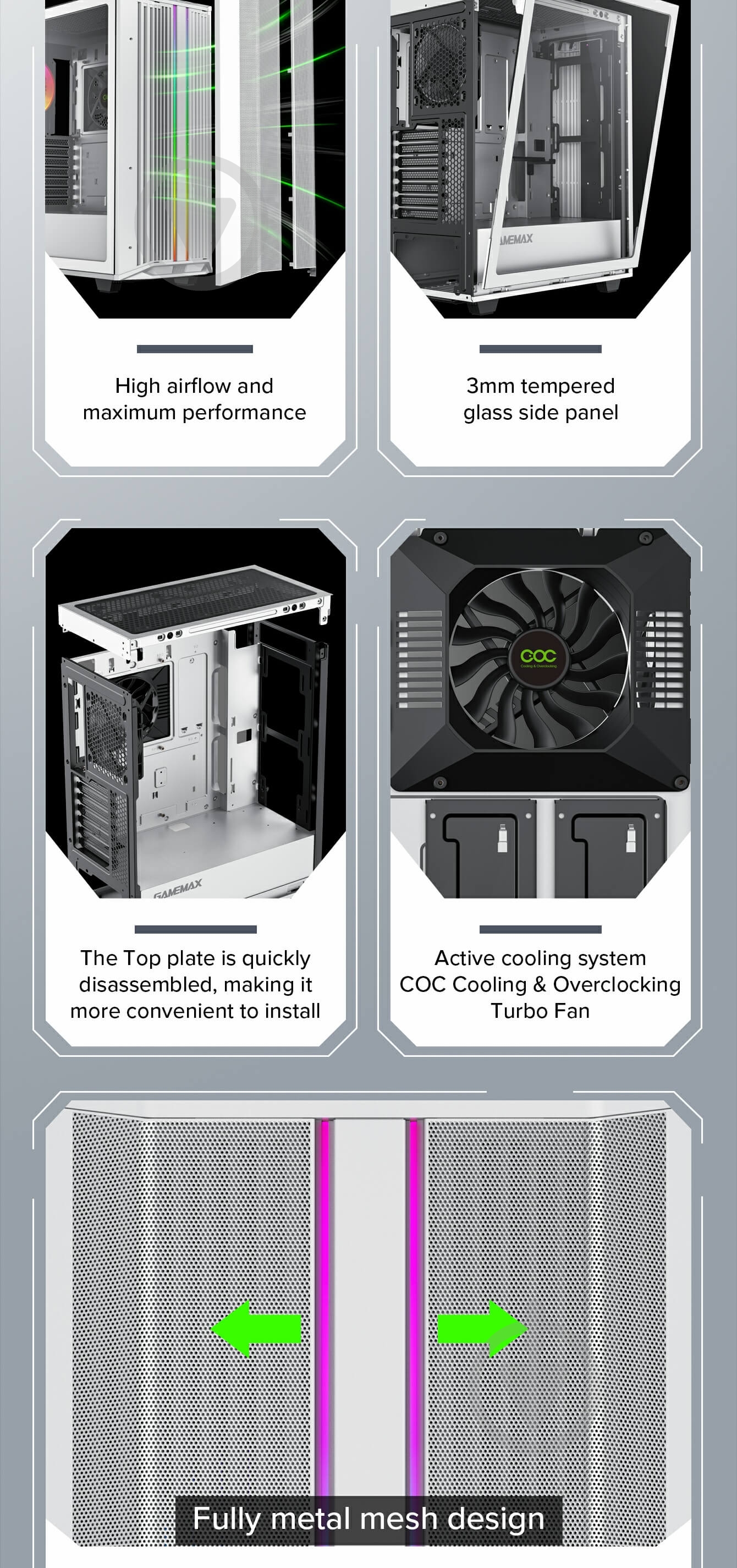 Корпус GameMax Precision White - фото 28