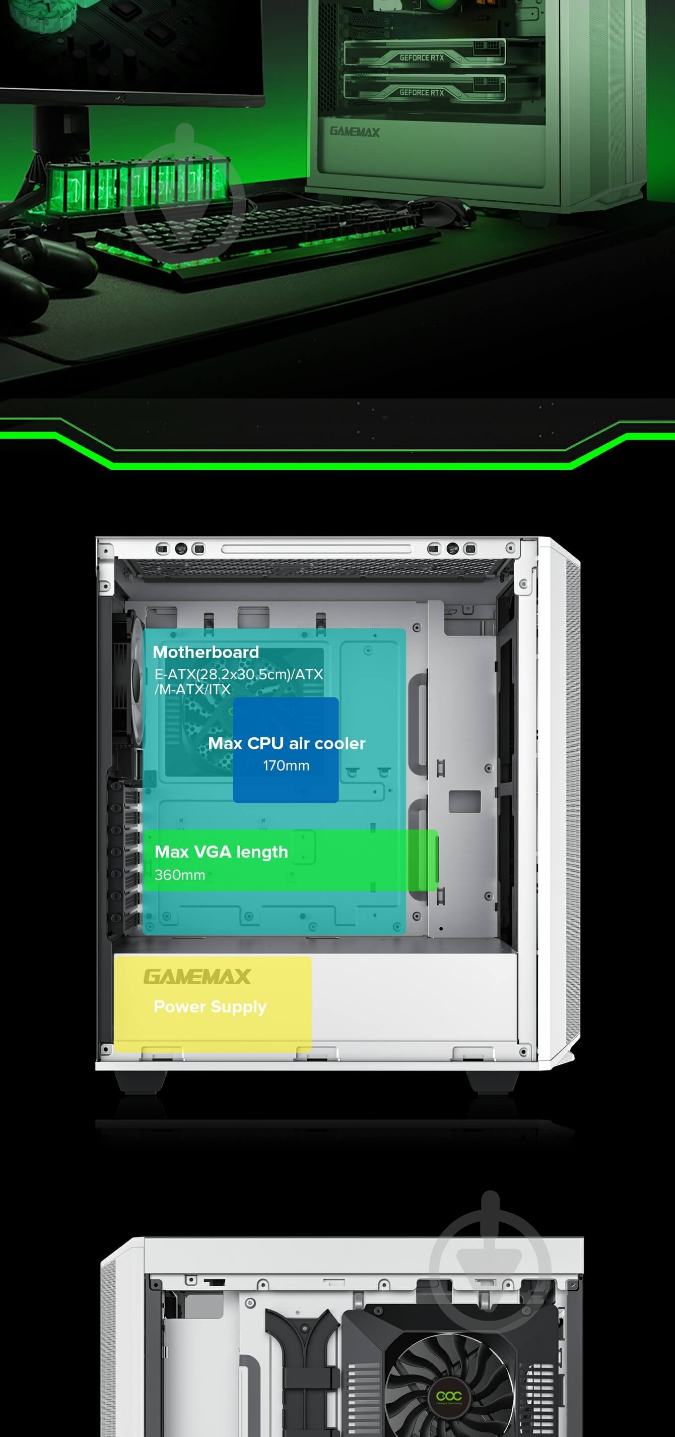 Корпус GameMax Precision White - фото 17