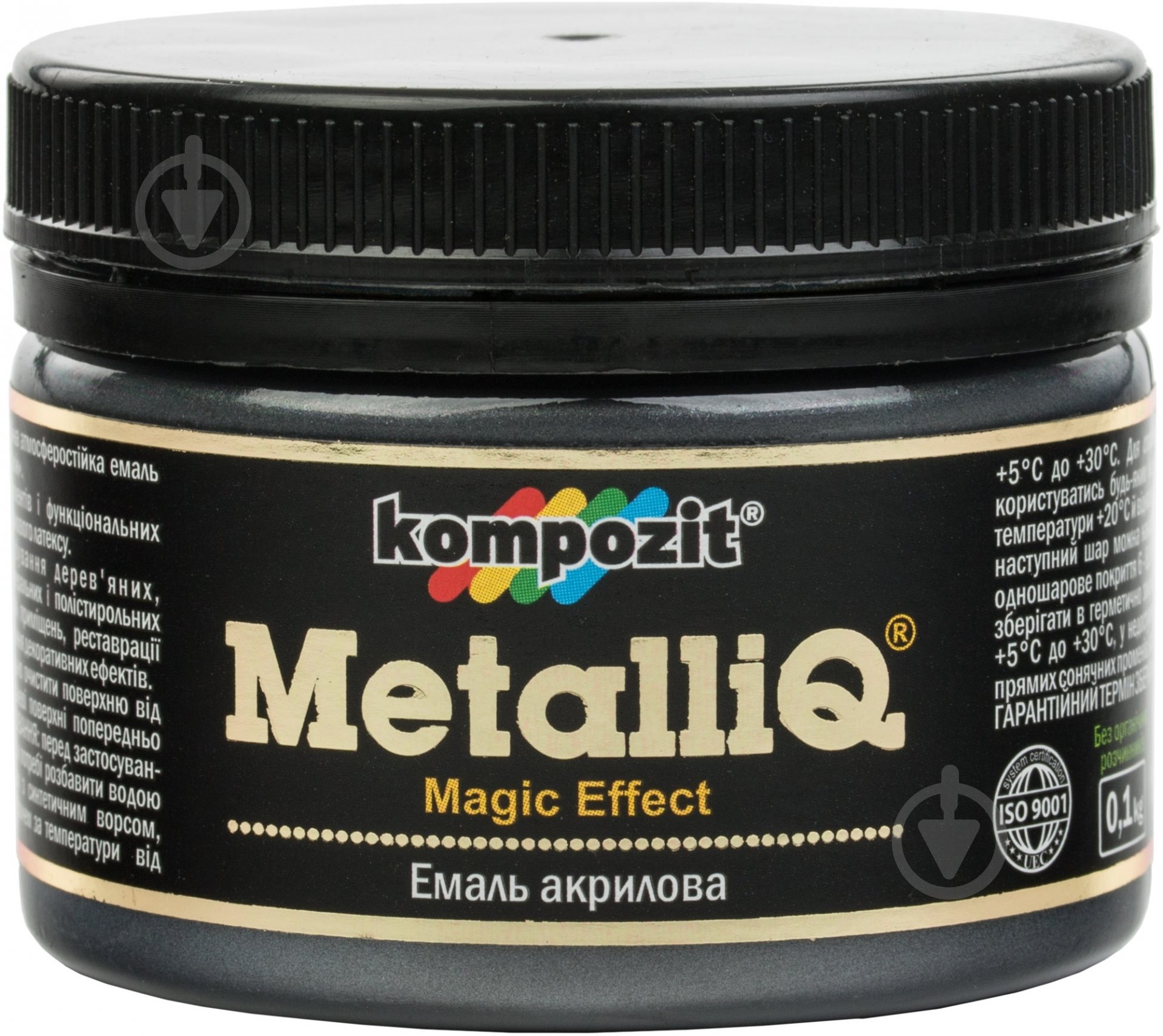 Эмаль акриловая MetalliQ Kompozit черный жемчуг 0,086 л - фото 2