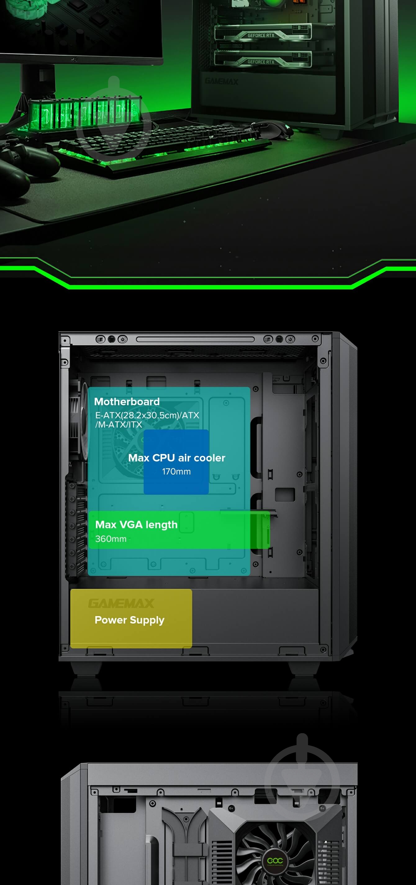 Корпус GameMax Precision Black - фото 34