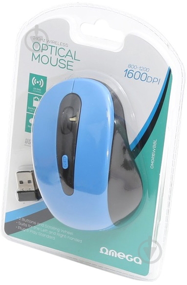 Мышь Omega Wireless OM0416WBBL blue - фото 5