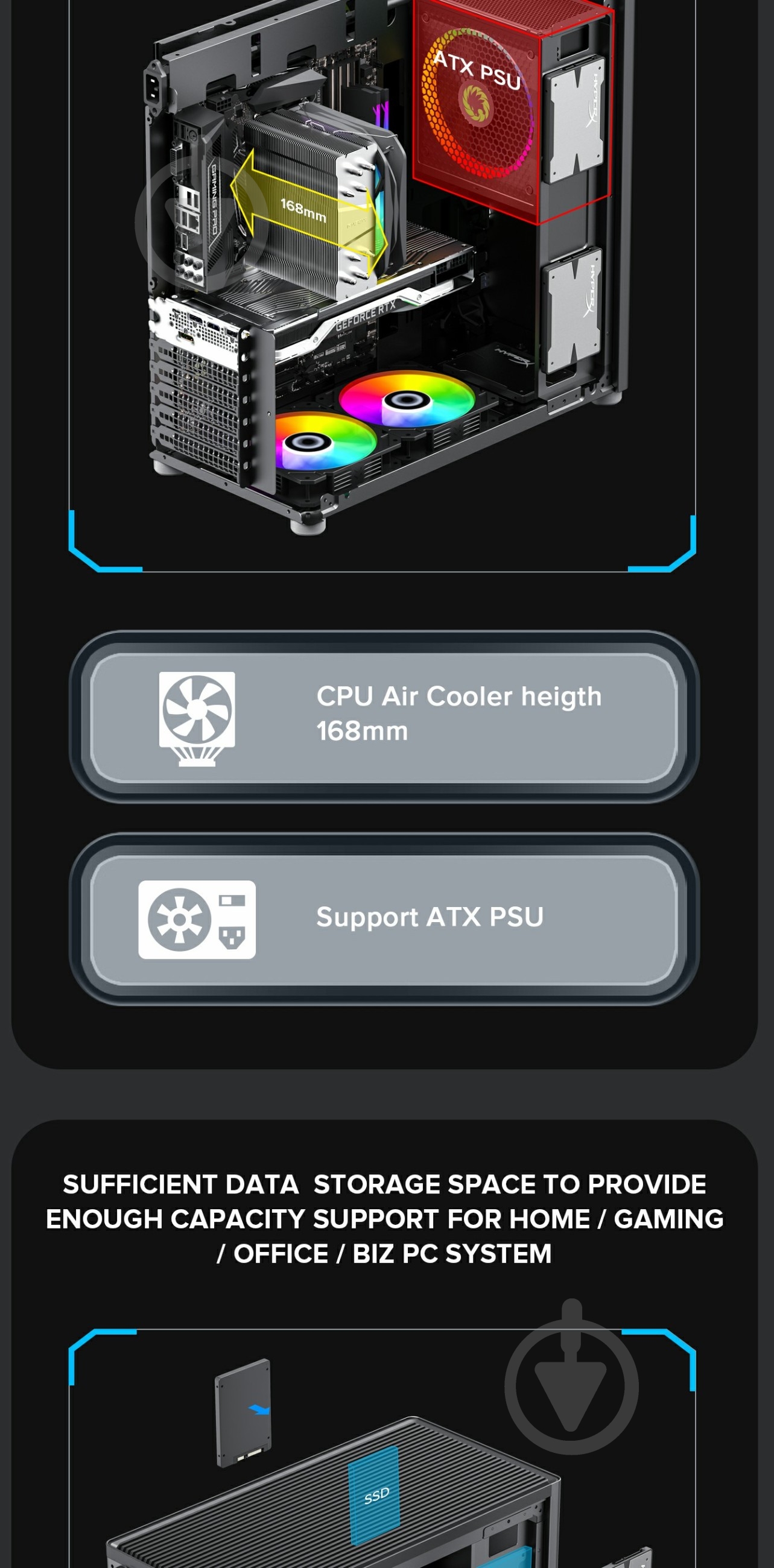 Корпус GameMax MeshBox Black - фото 20 Корпус GameMax MeshBox Black - фото 20