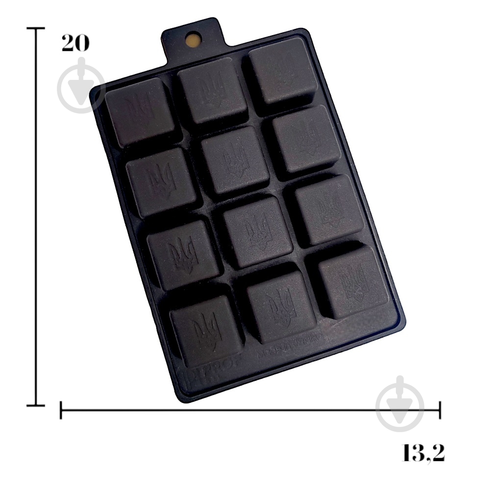 Форма для льда Profsil Мощь 20х13,2х2 см черная - фото 3