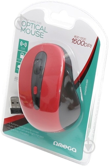 Миша Omega Wireless OM0416WBR red - фото 5 Миша Omega Wireless OM0416WBR red - фото 5