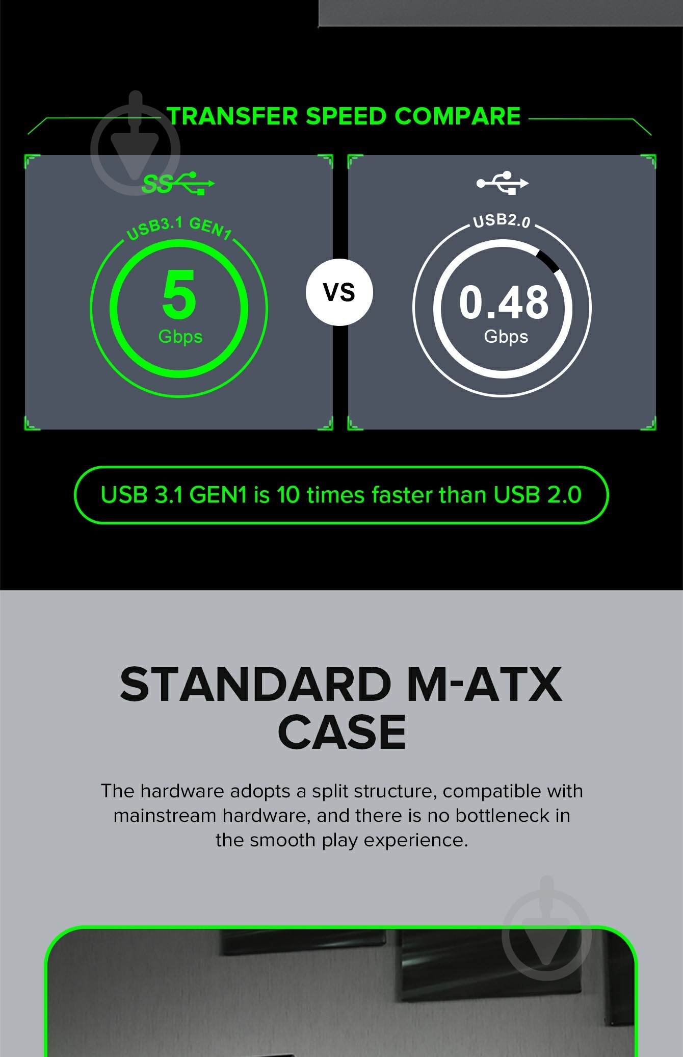 Корпус GameMax ini Tower M60 Black - фото 12