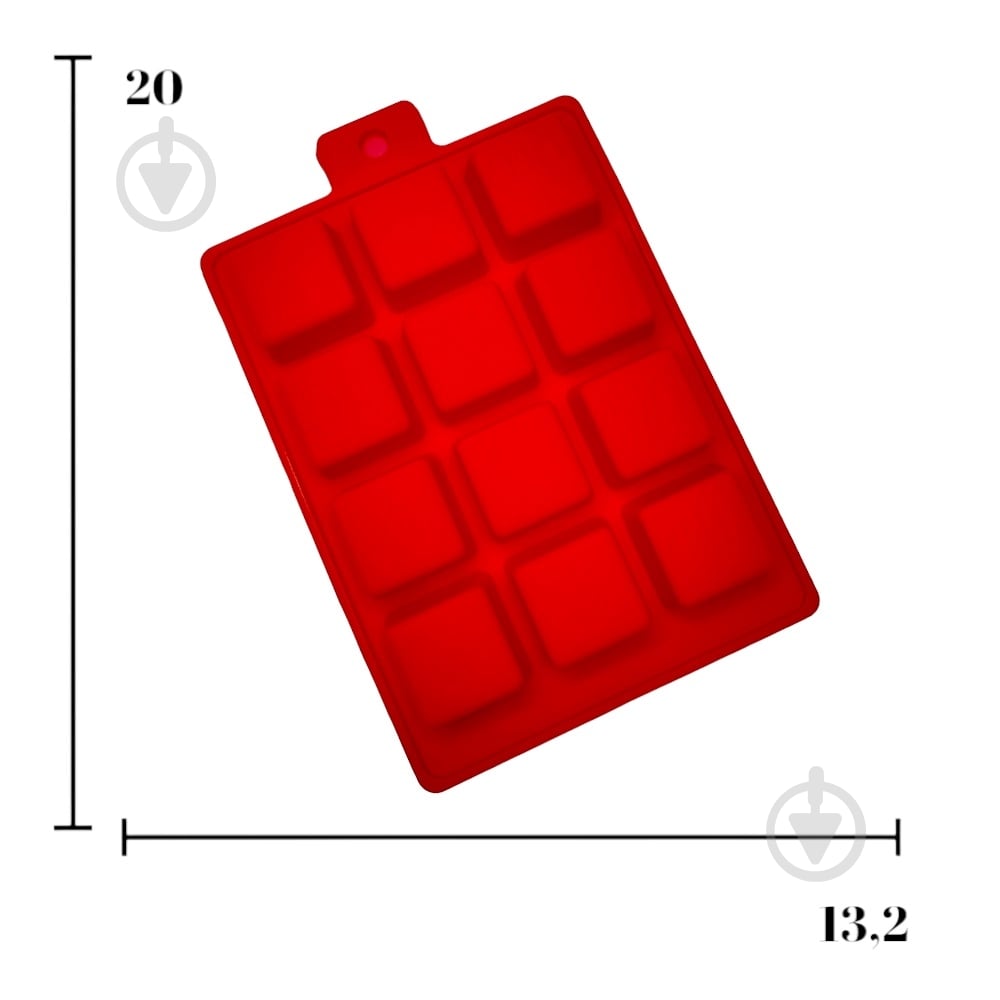 Форма для льда Profsil Мощь 20х13,2х2 см красная - фото 3