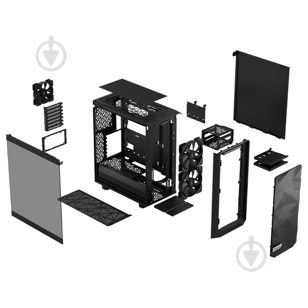 Корпус Fractal Design Meshify 2 Compact Lite Black TG (FD-C-MEL2C-03) - фото 7