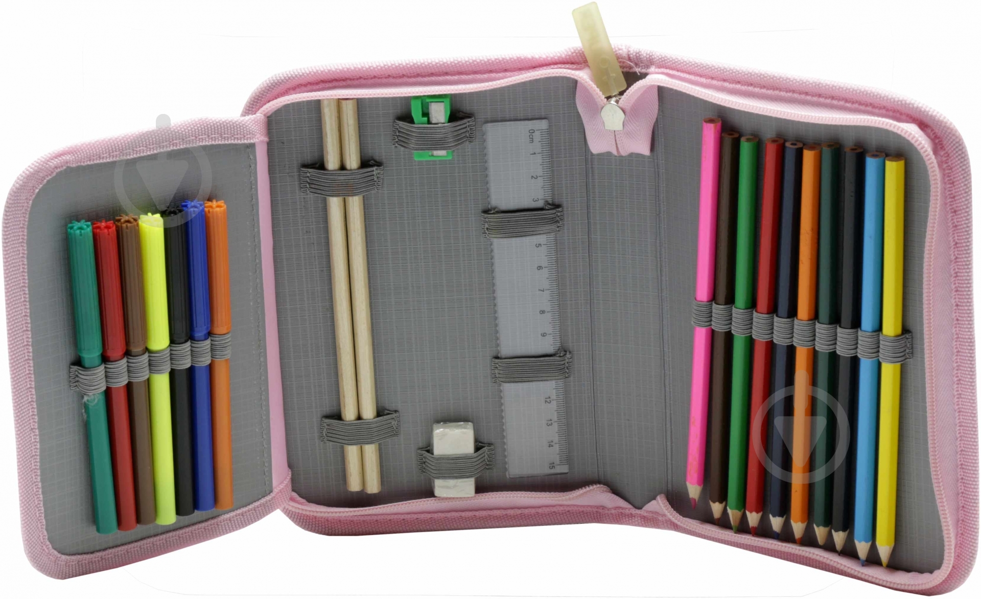 Пенал Сердце с наполнением Nota Bene черный с красным - фото 2