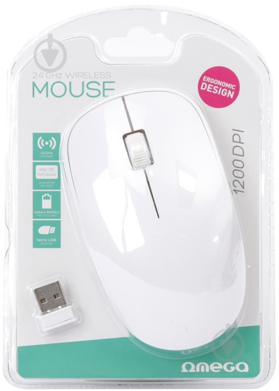 Мышь Omega Wireless OM0420WW white - фото 3