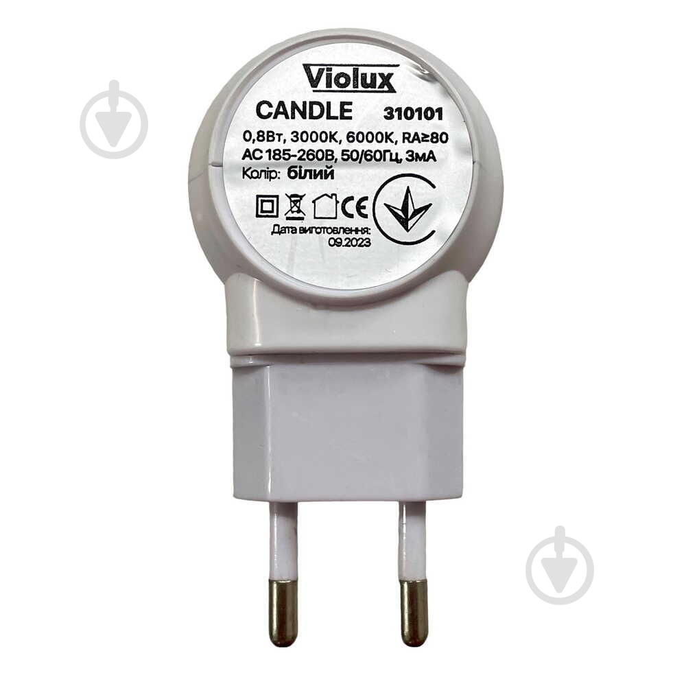 Ночник Violux CANDLE с кнопкой 0,8 Вт белый 310101 - фото 5