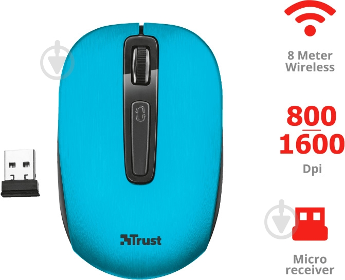 Мышь Trust Aera Wireless 22373 blue (22373) - фото 7