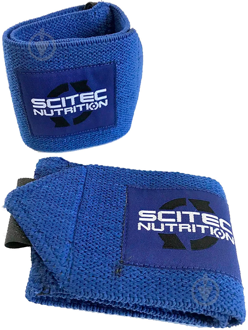 Бинти для зап'ястя Scitec Nutrition Wrist Wrap with logo Scitec р. one size синій - фото 1