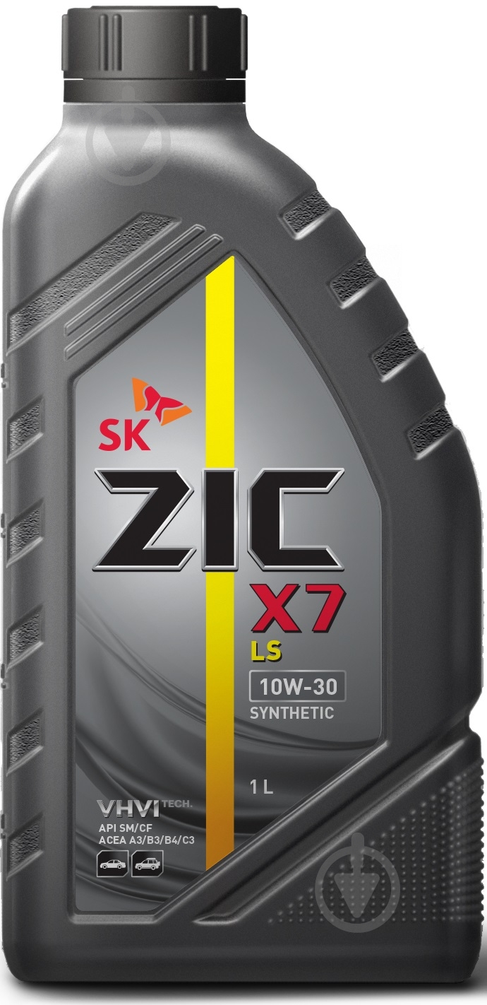 ᐉ Моторна олива синтетична ZIC X7 LS 10W-30 1 л (132649) • Краща