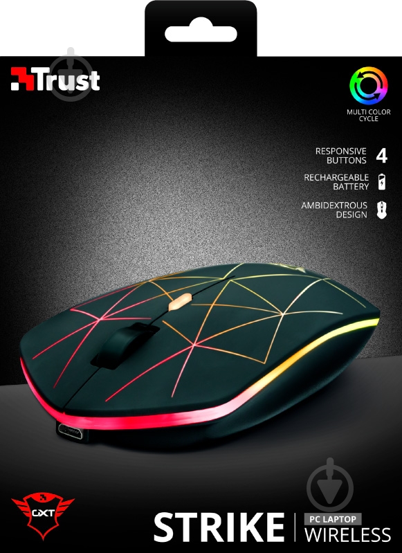 Мышь Trust GXT 117 Strike Wireless Gaming 22625 (22625) - фото 6