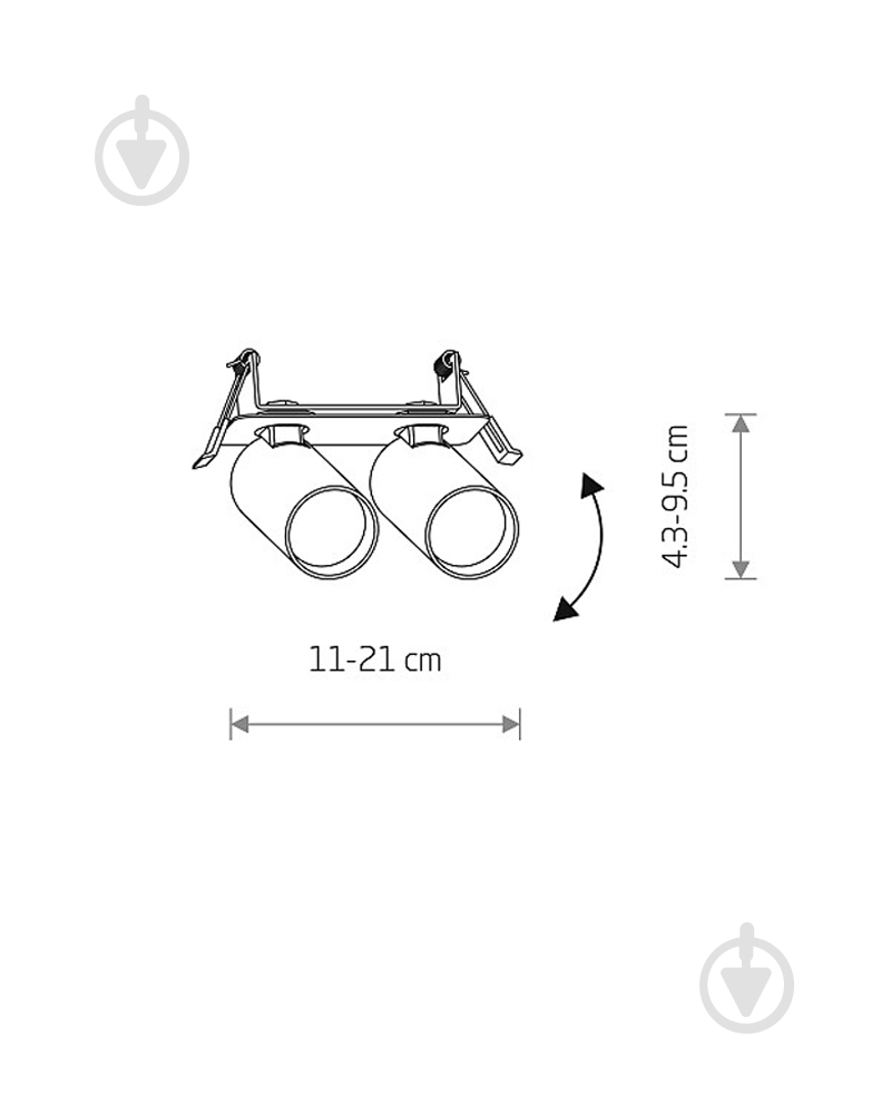 Спот Nowodvorski Fourty 2x10 Вт GU10 темно-серый 11473 - фото 2 Спот Nowodvorski Fourty 2x10 Вт GU10 темно-серый 11473 - фото 2