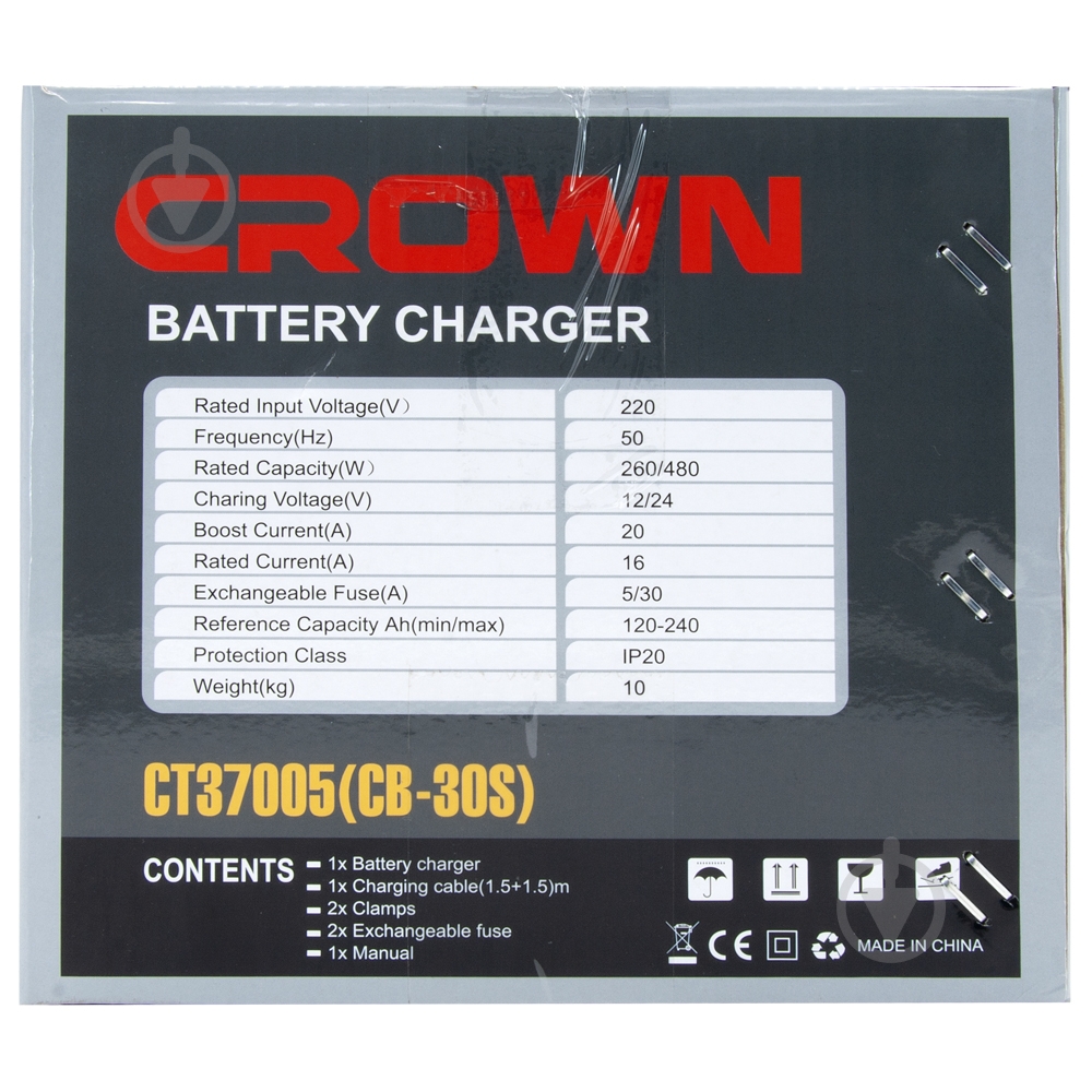 Зарядное устройство трансформаторное Crown 16 А 240 А/год (CT37005) - фото 5 Зарядное устройство трансформаторное Crown 16 А 240 А/год (CT37005) - фото 5