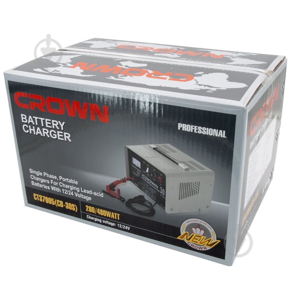 Зарядное устройство трансформаторное Crown 16 А 240 А/год (CT37005) - фото 6 Зарядное устройство трансформаторное Crown 16 А 240 А/год (CT37005) - фото 6