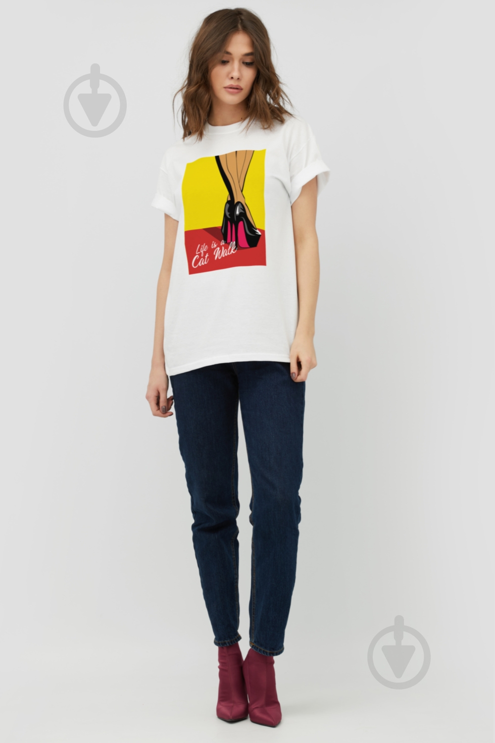 Футболка YAPPI Oversize WW3045 р.M белый - фото 2 Футболка YAPPI Oversize WW3045 р.M белый - фото 2