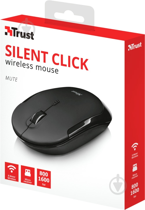 Мышь Trust Mute Silent Click Wireless 21833 (21833) - фото 7