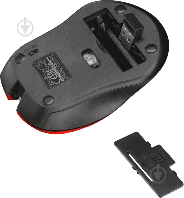Мышь Trust Mydo Silent Click Wireless 21871 red (21871) - фото 4