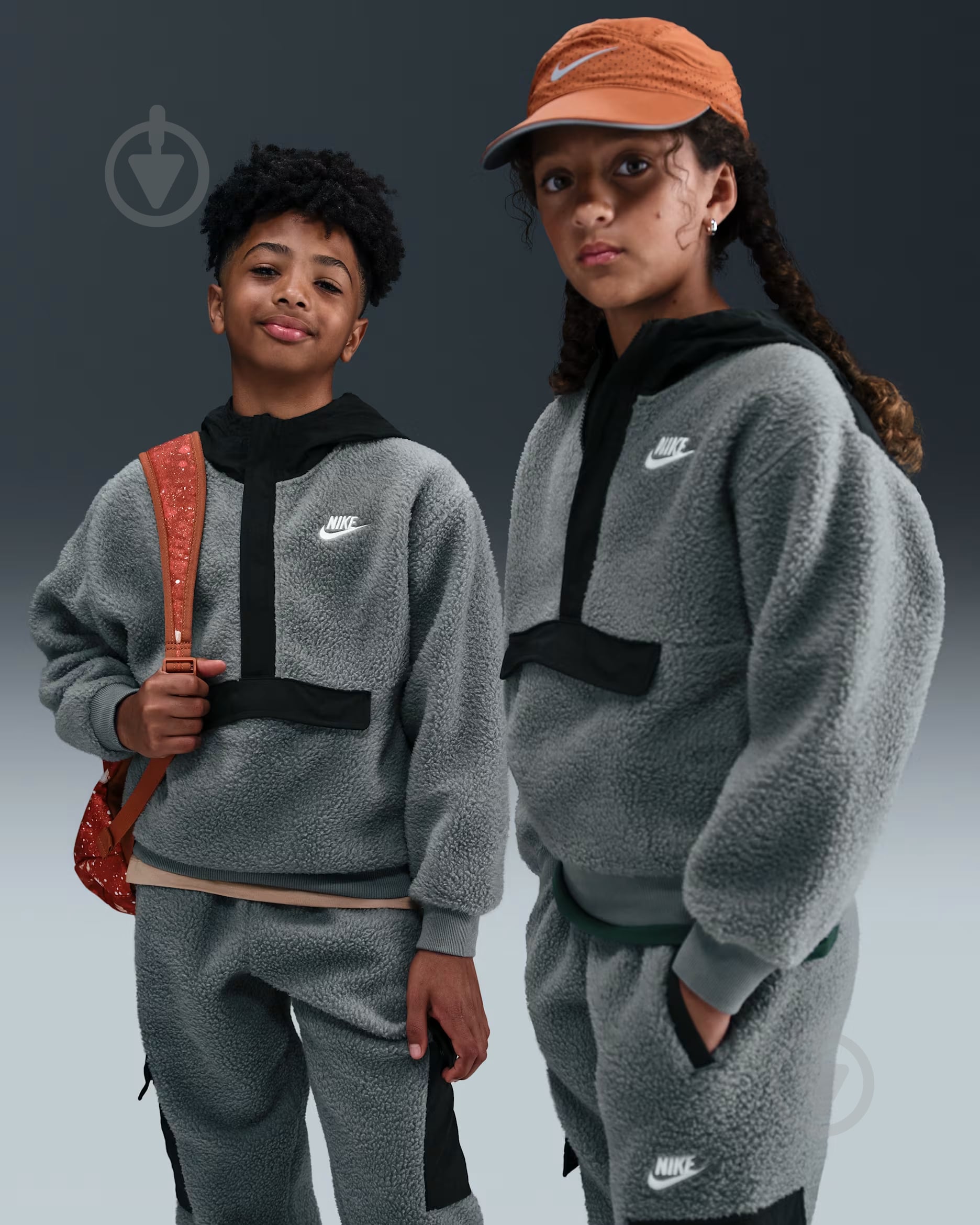 ᐉ Джемпер Nike K NSW CLUB FLC LOOSE QZ HDY WZ HV0383-084 р.M