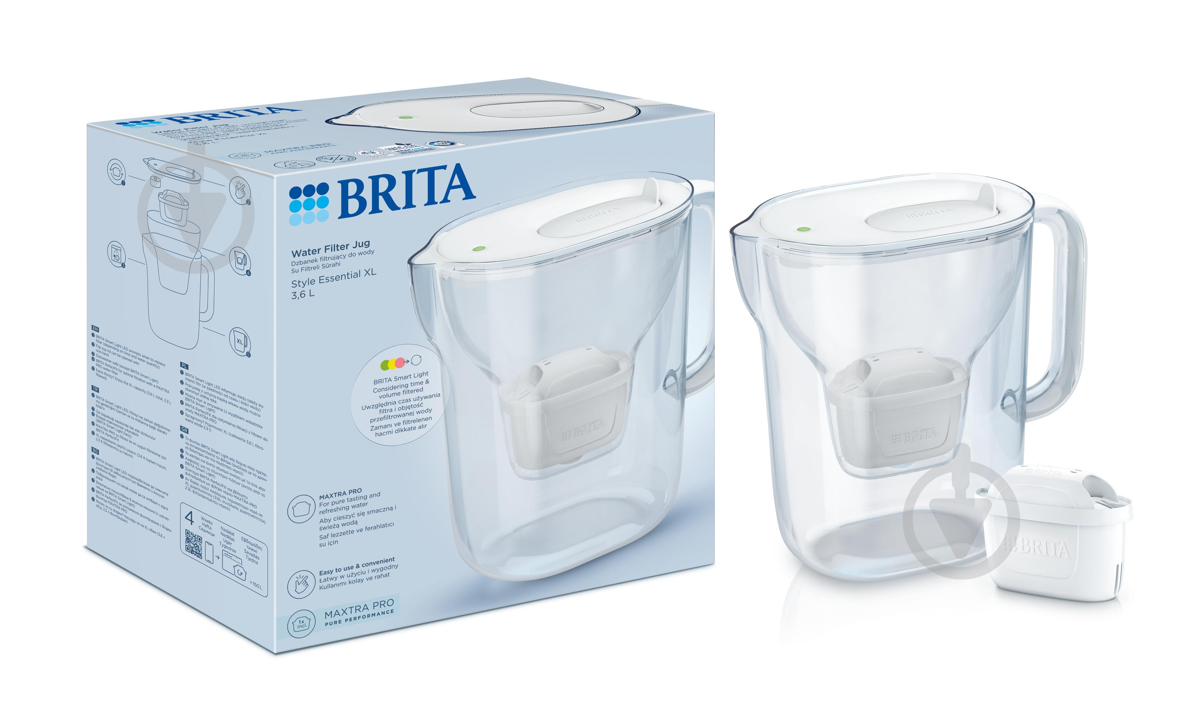 Фильтр-кувшин BRITA Style Essential XL Mxpro белый 1058045 - фото 1
