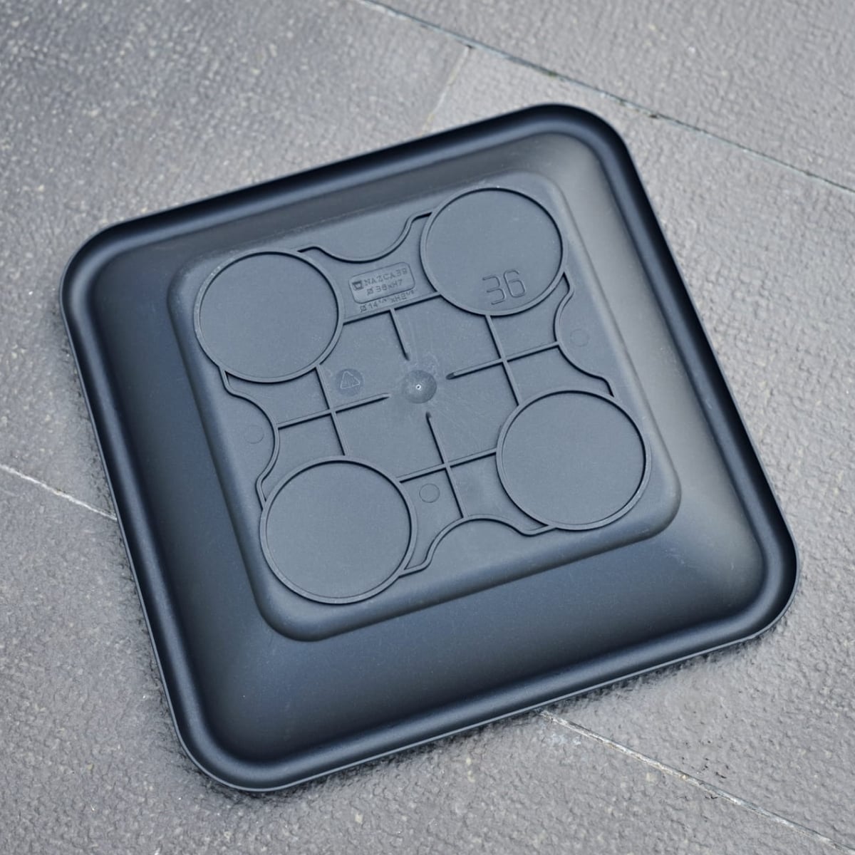 Подставка под вазон TeraPlast NAZCA 39х39x7 см серый - фото 2