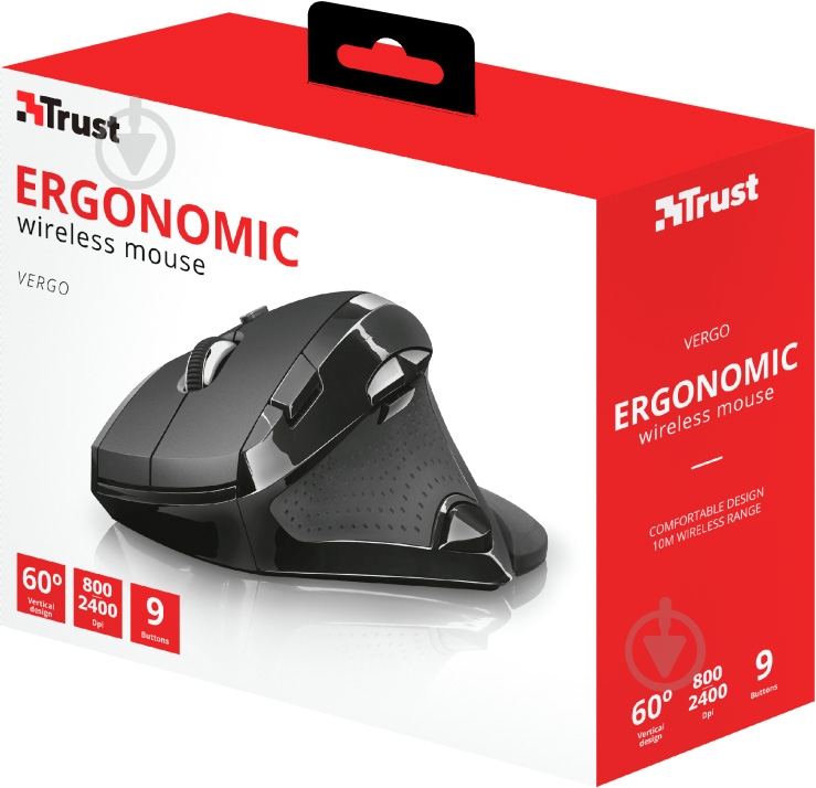 Мышь Trust Vergo Wireless Ergonomic Comfort 21722 (21722) - фото 9 Мышь Trust Vergo Wireless Ergonomic Comfort 21722 (21722) - фото 9