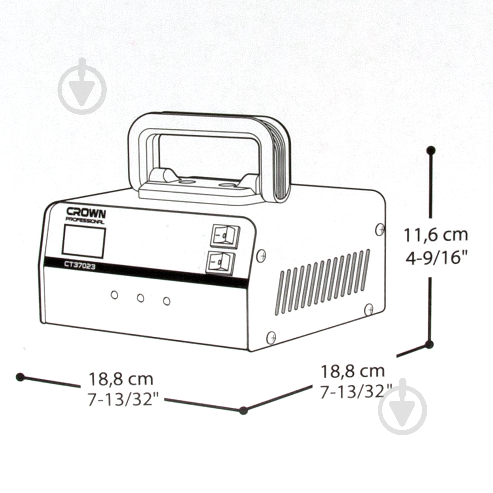 Зарядное устройство инверторное Crown 10 А 150 А/год (CT37024) - фото 3