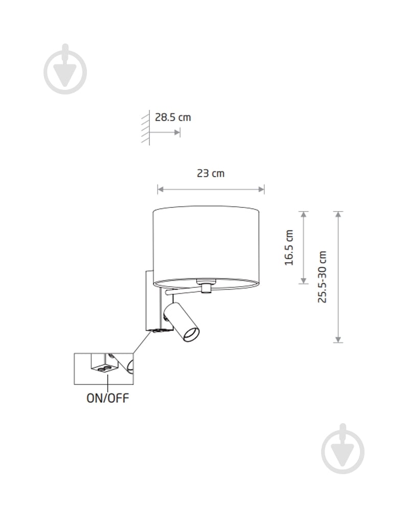 Бра Nowodvorski Cedro 10 Вт E27/GU10 серый 11668 - фото 7 Бра Nowodvorski Cedro 10 Вт E27/GU10 серый 11668 - фото 7
