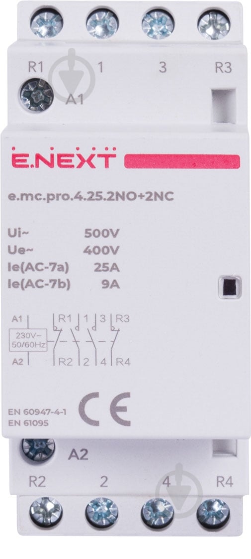 Контактор E.NEXT e.mc.pro.4.25.2NO+2NC p005222 - фото 2
