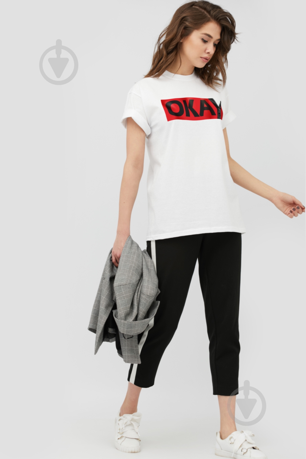 Футболка YAPPI Oversize 3702197 р.S белый - фото 1