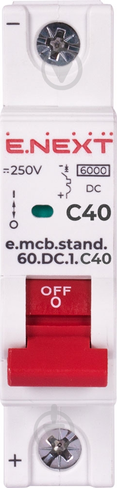 Автоматический выключатель E.NEXT e.mcb.stand.60.DC.1.C40 s081010 - фото 2
