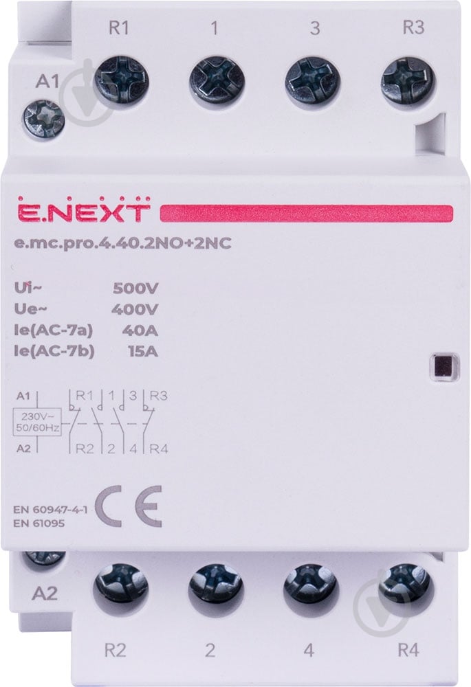 Контактор E.NEXT e.mc.pro.4.40.2NO+2NC p005230 - фото 2