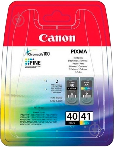 Набор картриджей Canon  PG-40Bk/CL-41 Multi-Pack многоцветный 0615B043 - фото 1